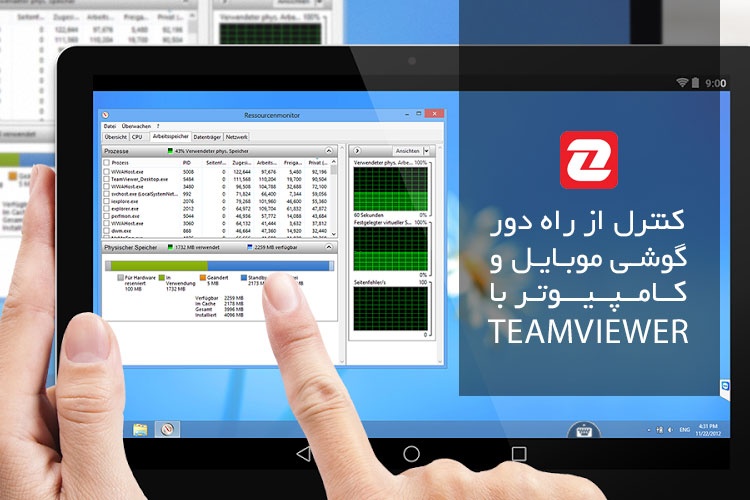 کنترل از راه دور رایانه و گوشی توسط TeamViewer